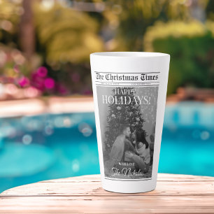 Krantenartikel Wat Een Jaar Zwart Wit Foto Kerstmi Latte Mok