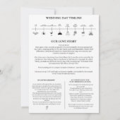 Krantendetails Tijdlijn Fotobruiloft Kaart (Achterkant)