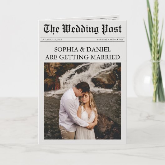 Krantendetails Tijdlijn QR Alles in één bruiloft (Voorkant)