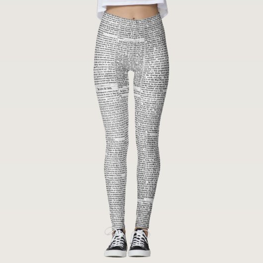 Krantendruk Leggings (Voorkant)