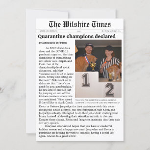 Krantenfeestdag of aankondigingskaart feestdagenkaart