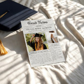 Krantenfoto Afstudeerfeest Kaart