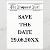 Krantenfoto Zwart Wit Pret Opslag de Datum Flyer (Achterkant)