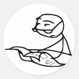 Krantenjongen Ronde Sticker