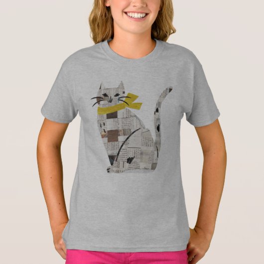 krantenkat t-shirt (Voorkant)