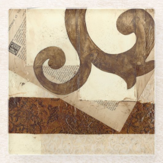  krantenknippen glazen onderzetter (Voorkant)