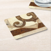  krantenknippen vierkante kartonnen onderzetter (Schuin)