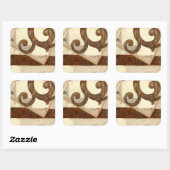  krantenknippen vierkante sticker (Vel)