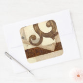  krantenknippen vierkante sticker (Envelop)