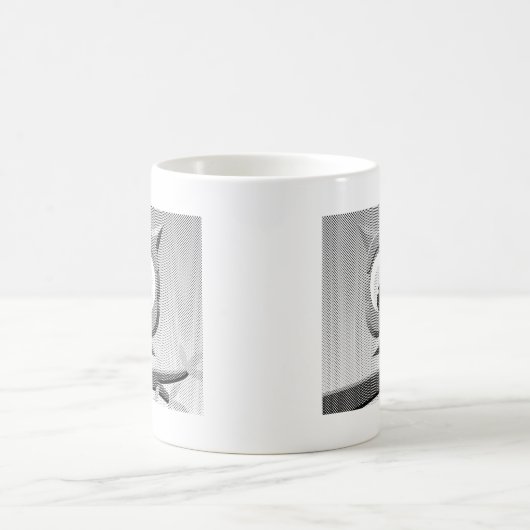 Krantenkoppen in zwart-wit koffiemok (Center)