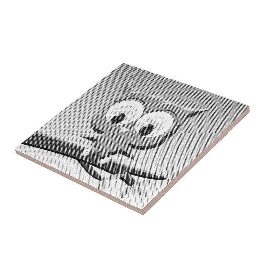 Krantenkoppen in zwart-wit tegeltje (Zijkant)