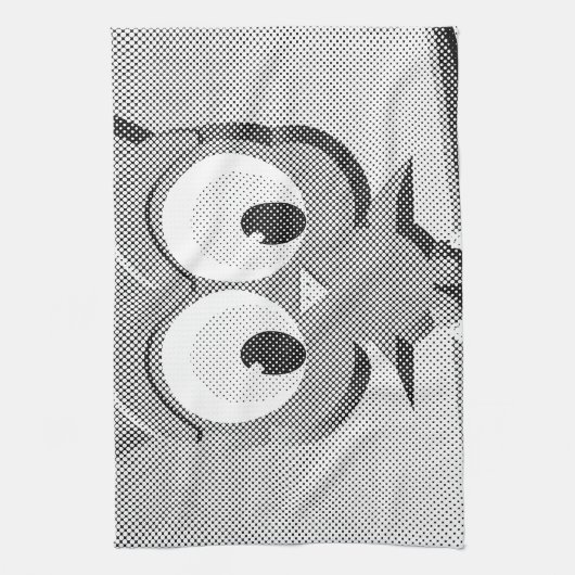 Krantenkoppen in zwart-wit theedoek (Verticaal)