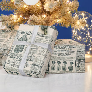 krantenpagina's en Accessoires voor het naaien Cadeaupapier