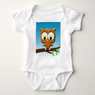 Krantenpapier Cartoon Uil Romper