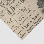 krantenreclame tissuepapier (Detail)