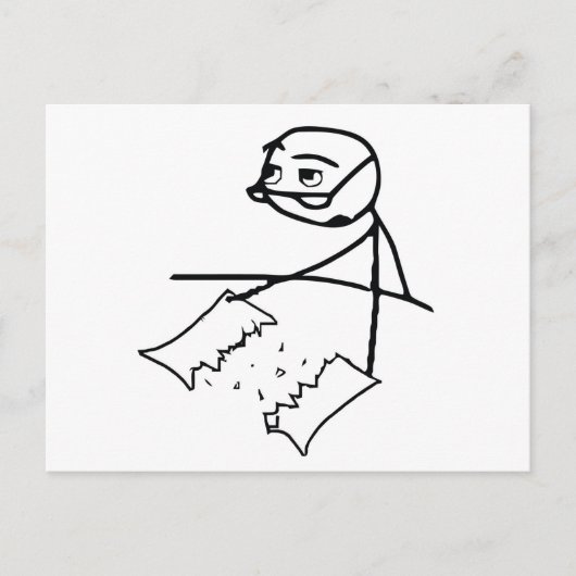 Krantenscheerman Briefkaart (Voorkant)