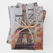 krantenscripts Parijs eiffeltoren Inpakpapier Vel (In situ)