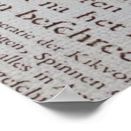  krantenscripts Parijs eiffeltoren Poster (Hoek)