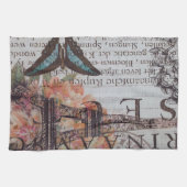 krantenscripts Parijs eiffeltoren Theedoek (Horizontaal)