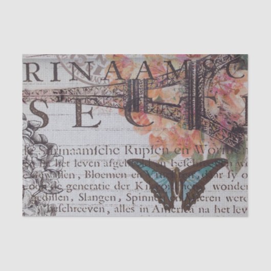 krantenscripts Parijs eiffeltoren Tissuepapier (Voorkant)