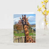 Krantenskaart Giraffe Kaart (Gele Bloem)