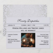 Krantenstijl Elegante Regency Tijdperk Saven de Da Kaart (Voorkant / Achterkant)