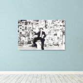 Krantenverkoper, c.1960 canvas afdruk (Insitu (Houten vloer))