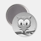 Krantpapieruil in zwart-wit magneet (Voorkant / Achterkant)