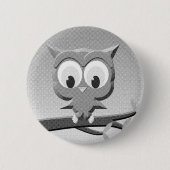 Krantpapieruil in zwart-wit ronde button 5,7 cm (Voorkant)