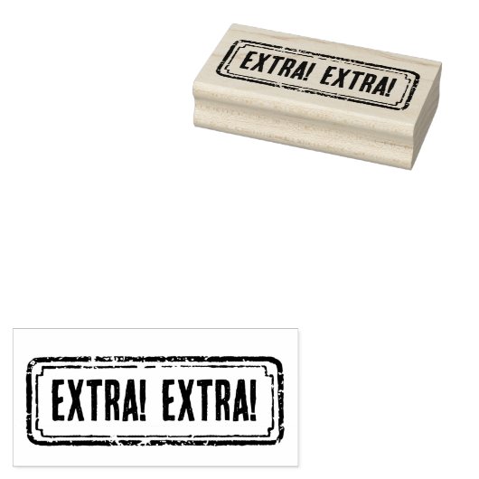 Krantthema - Gedistresseerde Extra! Extra! Rubberstempel (Gestempeld)