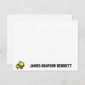 Krantwagen bedankbriefje notitiekaartje (Voorkant / Achterkant)