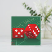 Kraptafel met Las Vegas-dobbelstenen Kaart (Staand voorkant)