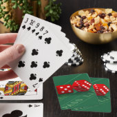 Kraptafel met Las Vegas-dobbelstenen Pokerkaarten (Insitu)