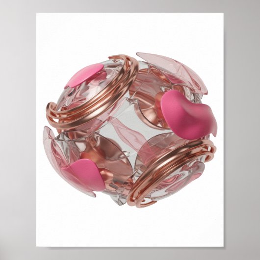 Kras Zilver ABSTRACTE KUNST Statement Design Poster (Voorkant)
