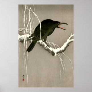 Krasende Kraai Shoson Ohara 1930 Poster
