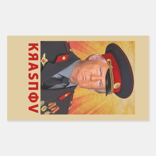 Krasnov Trump Rechthoekige Sticker (Voorkant)