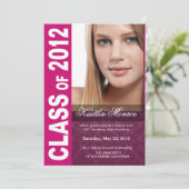 Krass, hip afstudeerfoto-aankondiging 2012 aankondiging (Staand voorkant)