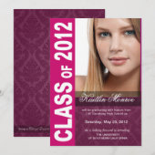 Krass, hip afstudeerfoto-aankondiging 2012 aankondiging (Voorkant / Achterkant)