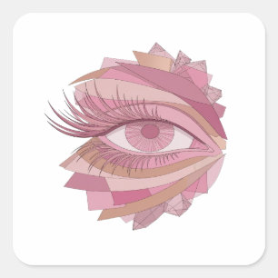 Krasse Abstracte Zilveren Sticker