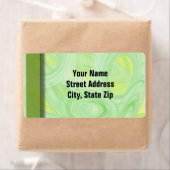 Krassende groene spiralen etiket (Insitu)