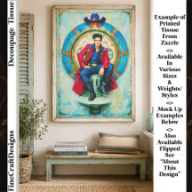 Krassige Rockabilly stijl Portret FM1R decoupage