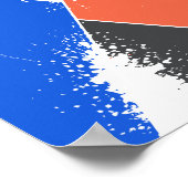 Krasske driehoekige compositie met verfvlekken poster (Hoek)