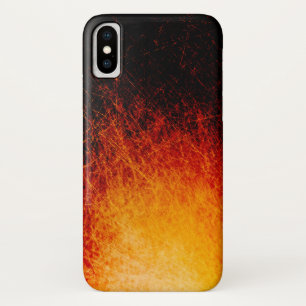 Krasvlammen van een kampvuur iPhone x hoesje