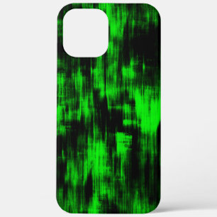 Krasvlekken in flashy groen en sterk donker   iPhone 12 pro max hoesje