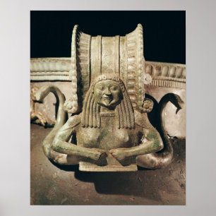 Krater, details van het handvat poster