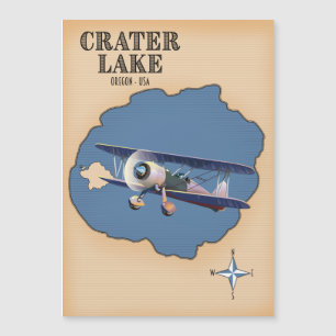 Krater Lake Oregon USA vintage kaart