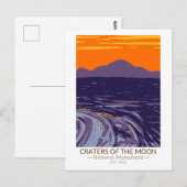 Kraters van het Nationale Monument van Moon Idaho Briefkaart (Voorkant / Achterkant)