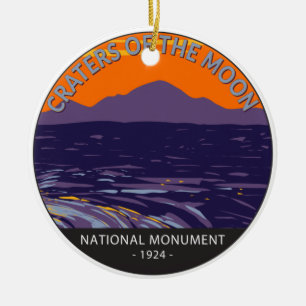 Kraters van het Nationale Monument van Moon Idaho Keramisch Ornament