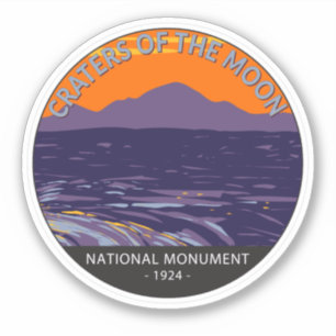 Kraters van het Nationale Monument van Moon Idaho Sticker