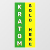 Kratom verkocht hier rookwinkel apotheek raamsticker (Vel)